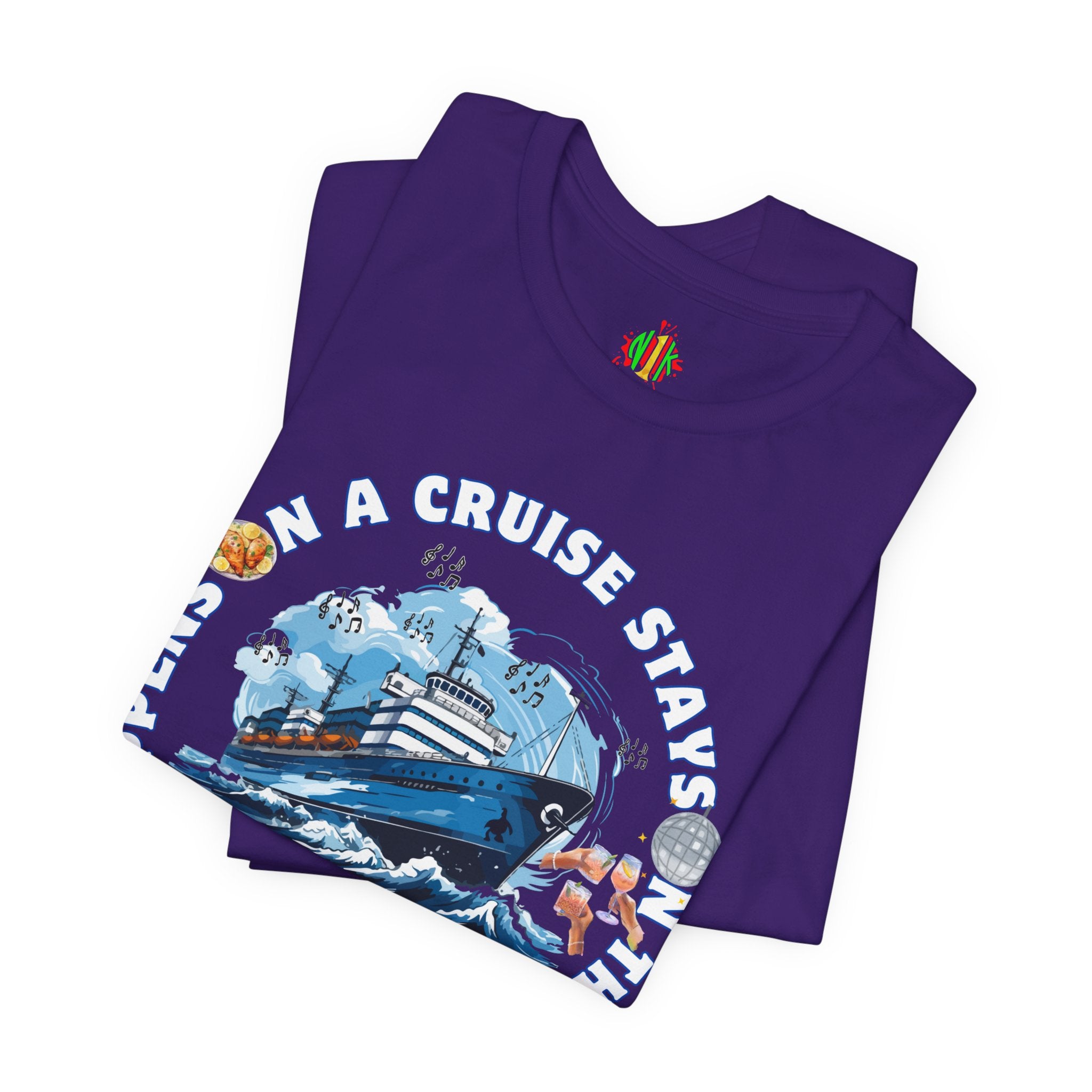 Fun Cruise Vibes Unisex Tee - "What Happens on a Cruise Stays on a Cruise"